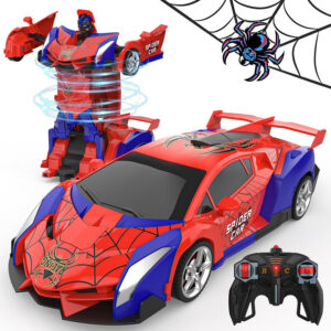 Transform Rc Cars For Boys 2.4Ghz Remote Control Car  Scale Transforming Robot, One Button Deformation 360 Rotation Car Toy Gifts For Boys