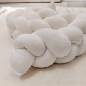 Hand-Woven Knotted Baby Crib Bumper Soft Protective Bed Barrier